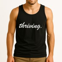 Thriving Cursive Script Dark Tank Top