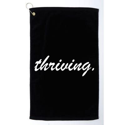 Thriving Cursive Script Dark Golf Towel