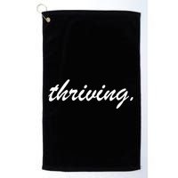 Thriving Cursive Script Dark Golf Towel