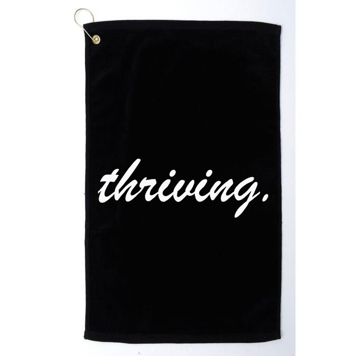 Thriving Cursive Script Dark Golf Towel