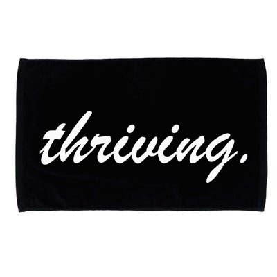 Thriving Cursive Script Dark Microfiber Hand Towel