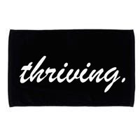 Thriving Cursive Script Dark Microfiber Hand Towel