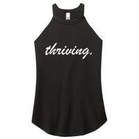 Thriving Cursive Script Dark Women's Perfect Tri Rocker Tank