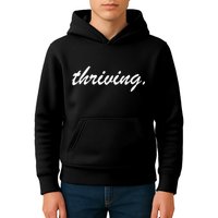 Thriving Cursive Script Dark Kids Hoodie