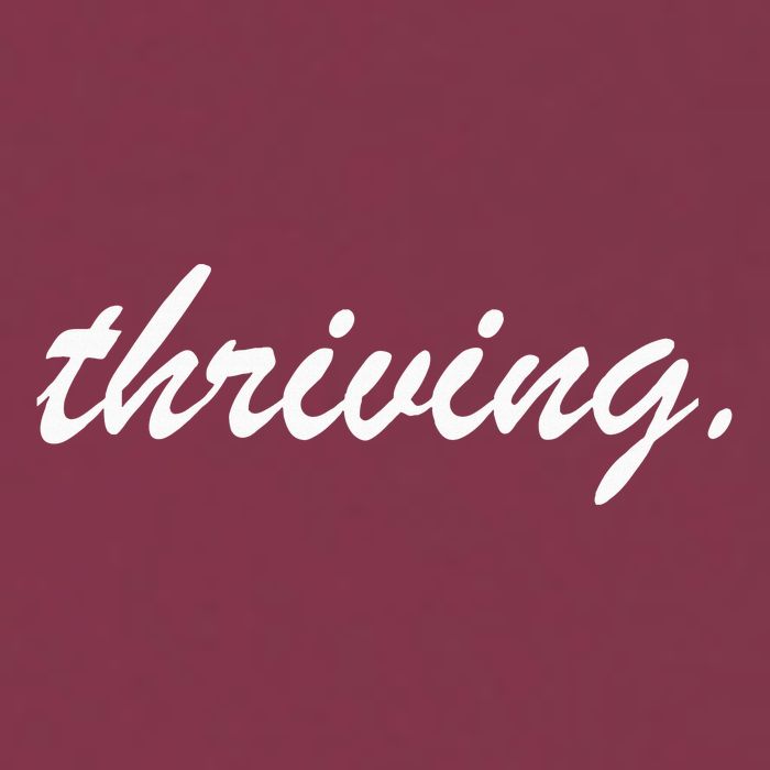 Thriving Cursive Script Dark 16oz Travel Tumbler