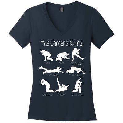 The Camera Sutra Funny Photography Poses Women's V-Neck T-Shirt