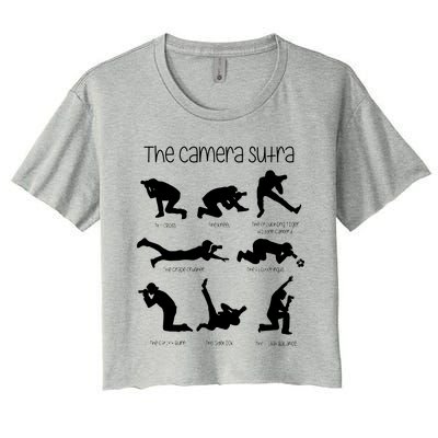 The Camera Sutra Funny Photography Poses Women's Crop Top Tee