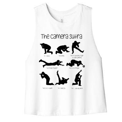 The Camera Sutra Funny Photography Poses Women's Racerback Cropped Tank