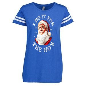 Trump Christmas Santa Claus I Do It For The Hos Cute Xmas Enza Ladies Jersey Football T-Shirt