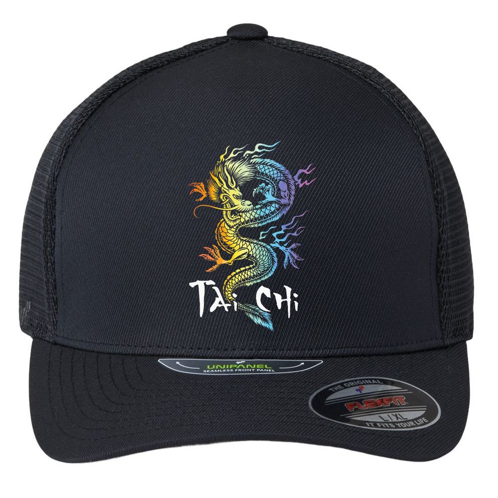 Tai Chi Spiritual Wellness Meditation Qi Gong Instructor Flexfit Unipanel Trucker Cap