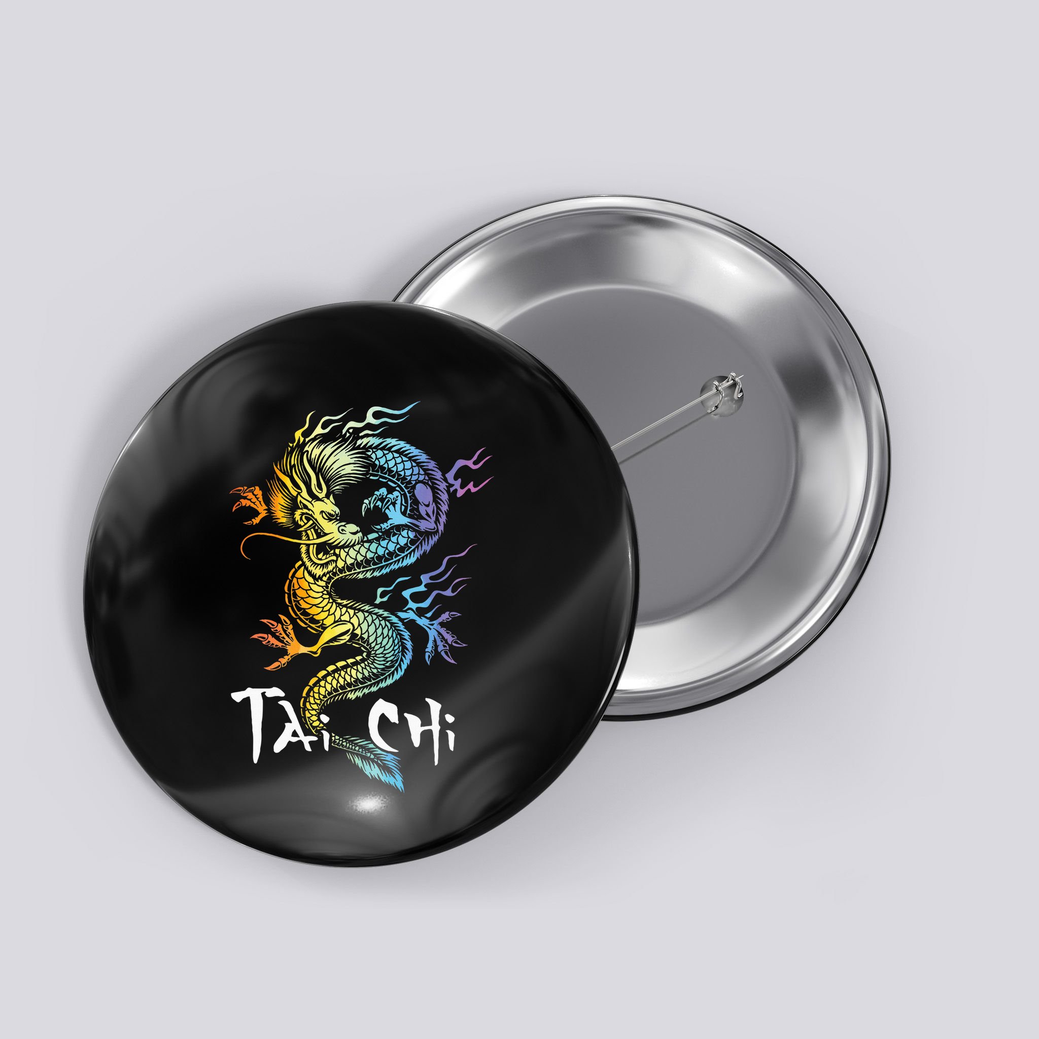 Tai Chi Spiritual Wellness Meditation Qi Gong Instructor Button