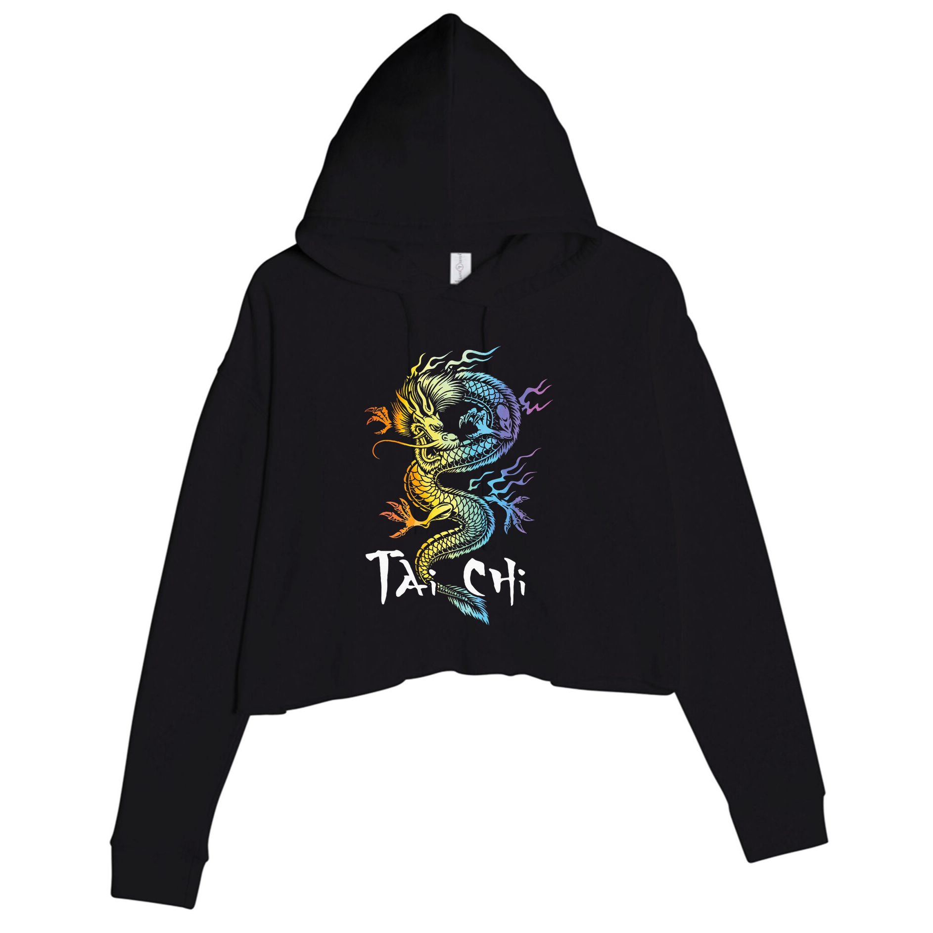 Tai Chi Spiritual Wellness Meditation Qi Gong Instructor Crop Fleece Hoodie