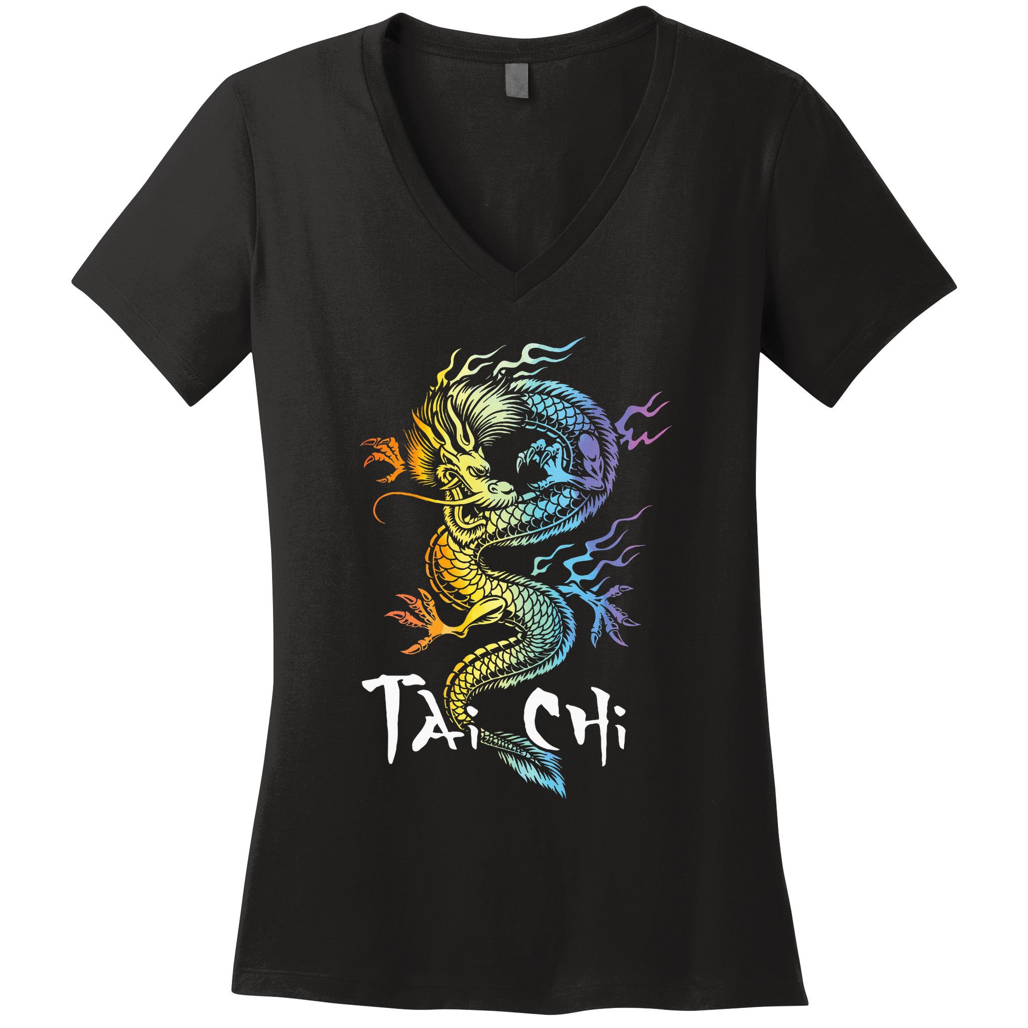 Tai Chi Spiritual Wellness Meditation Qi Gong Instructor Women's V-Neck T-Shirt