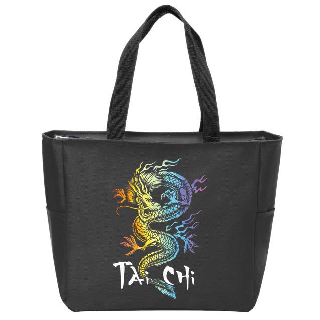 Tai Chi Spiritual Wellness Meditation Qi Gong Instructor Zip Tote Bag