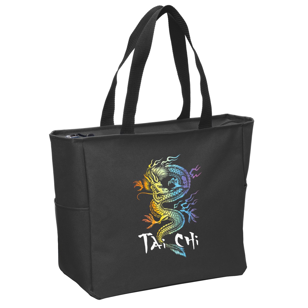 Tai Chi Spiritual Wellness Meditation Qi Gong Instructor Zip Tote Bag