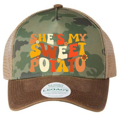 Thanksgiving Couples Sweet Potato I Yam Groovy Flower Legacy Tie Dye Trucker Hat
