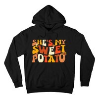 Thanksgiving Couples Sweet Potato I Yam Groovy Flower Hoodie