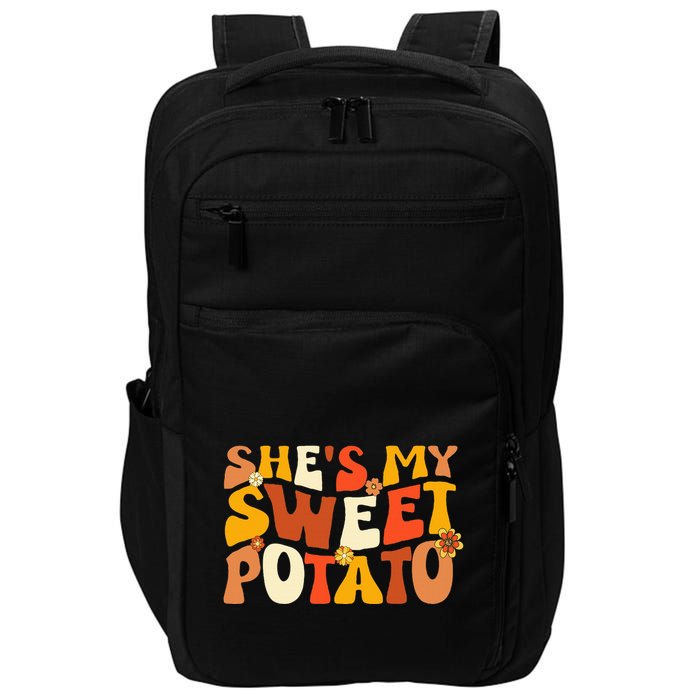 Thanksgiving Couples Sweet Potato I Yam Groovy Flower Impact Tech Backpack