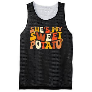 Thanksgiving Couples Sweet Potato I Yam Groovy Flower Mesh Reversible Basketball Jersey Tank