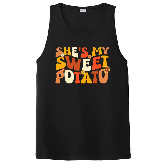 Thanksgiving Couples Sweet Potato I Yam Groovy Flower PosiCharge Competitor Tank