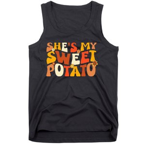 Thanksgiving Couples Sweet Potato I Yam Groovy Flower Tank Top