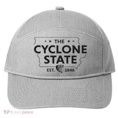 The Cyclone State Iowa Map Proud Est 1846 For Women 7-Panel Snapback Hat