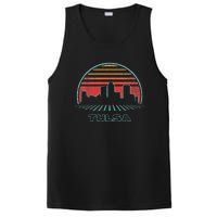 Tulsa City Skyline Retro Vintage 80s Style PosiCharge Competitor Tank