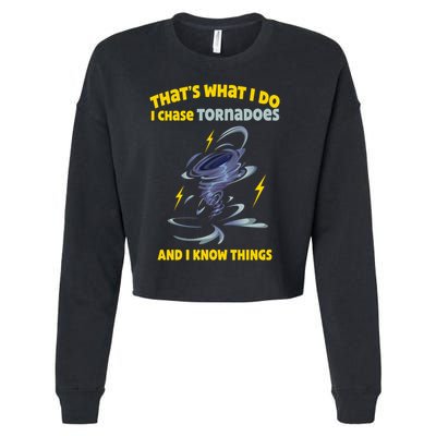 Tornado Chaser Storm Chasing Tornadoes Lover Cropped Pullover Crew