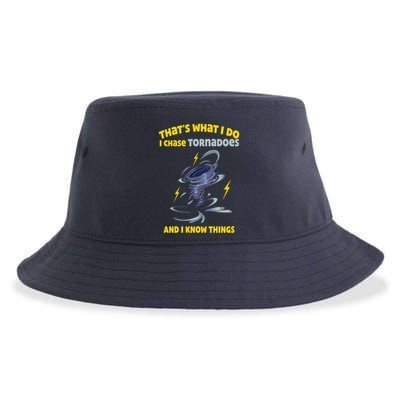 Tornado Chaser Storm Chasing Tornadoes Lover Sustainable Bucket Hat