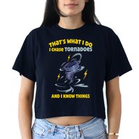 Tornado Chaser Storm Chasing Tornadoes Lover Crop Top
