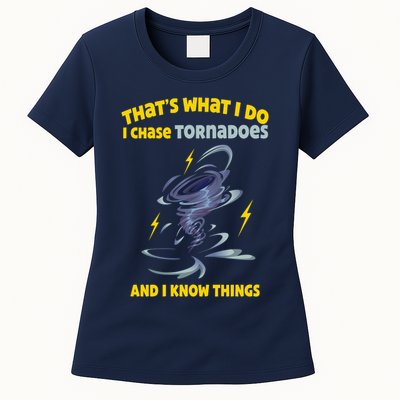 Tornado Chaser Storm Chasing Tornadoes Lover Womens T-Shirt