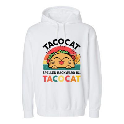 Taco Catshirt Spelled Backward Funny Mexican Cinco De Mayo Garment-Dyed Fleece Hoodie