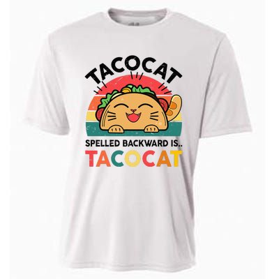 Taco Catshirt Spelled Backward Funny Mexican Cinco De Mayo Cooling Performance Crew T-Shirt