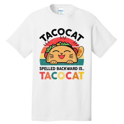 Taco Catshirt Spelled Backward Funny Mexican Cinco De Mayo Tall T-Shirt