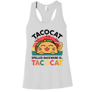 Taco Catshirt Spelled Backward Funny Mexican Cinco De Mayo Women's Racerback Tank