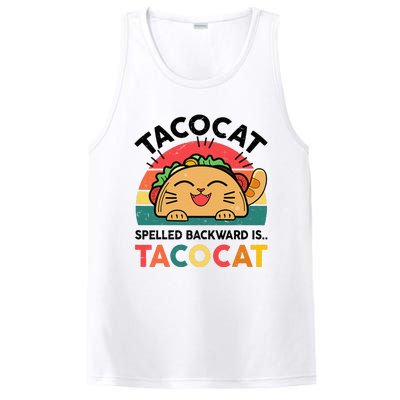 Taco Catshirt Spelled Backward Funny Mexican Cinco De Mayo PosiCharge Competitor Tank