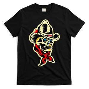 Traditional Cowboy Skull Tattoo T-Shirt