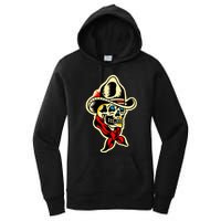 Traditional Cowboy Skull Tattoo Women's Pullover Hoodie