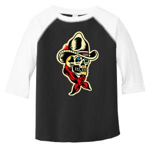 Traditional Cowboy Skull Tattoo Toddler Fine Jersey T-Shirt