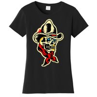 Traditional Cowboy Skull Tattoo Women's T-Shirt