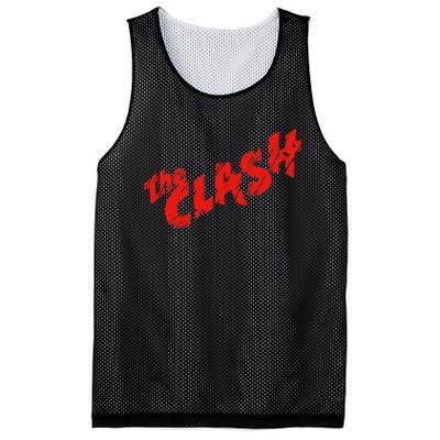 The C.L.A.S.H Scratched Red Logo Mesh Reversible Basketball Jersey Tank