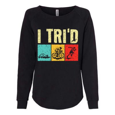 Triathlon Cyclist Swimmer Triathletes Womens California Wash Sweatshirt