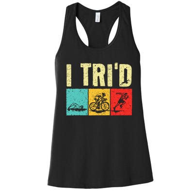 Triathlon Cyclist Swimmer Triathletes Women's Racerback Tank