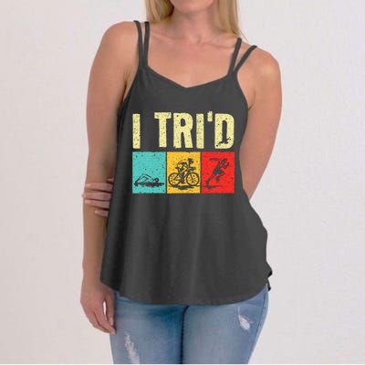 Triathlon Cyclist Swimmer Triathletes Women's Strappy Tank