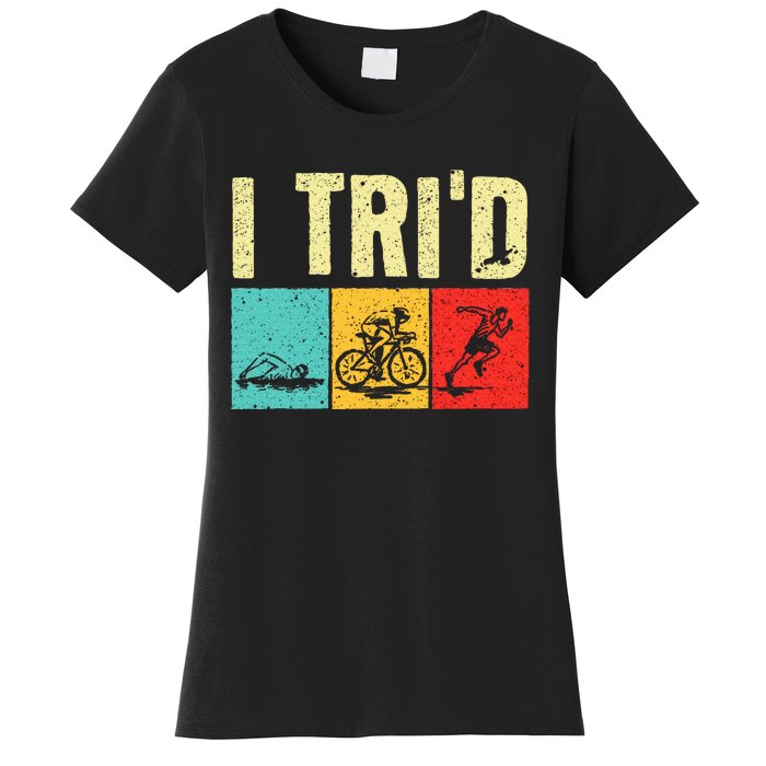 Triathlon Cyclist Swimmer Triathletes Women's T-Shirt