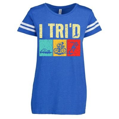 Triathlon Cyclist Swimmer Triathletes Enza Ladies Jersey Football T-Shirt