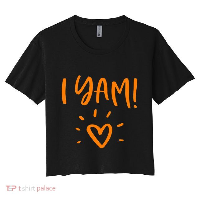 Thanksgiving Couples She's My Sweet Potato I Yam Set Funny Crop Top