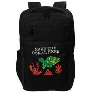 Turtle Coral Save The Coral Reef Environtal Protection Gift Impact Tech Backpack