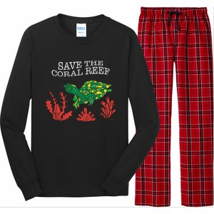 Turtle Coral Save The Coral Reef Environtal Protection Gift Long Sleeve Pajama Set