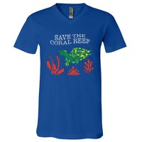 Turtle Coral Save The Coral Reef Environtal Protection Gift V-Neck T-Shirt